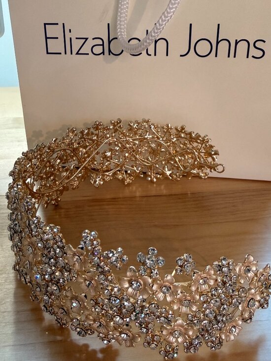Bridal Swarovski Wide Crystal Headband/Tiara, NWT